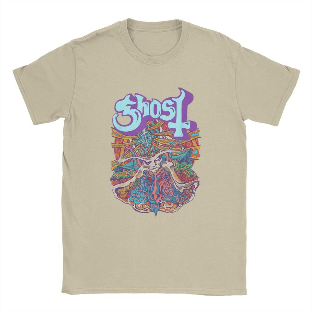 Ghosts Band Seven Inches Of Satanic Panic T Shirt for Men Cotton T-Shirts Crew Neck Heavy Rock Hip Hop Tees Short Sleeve New