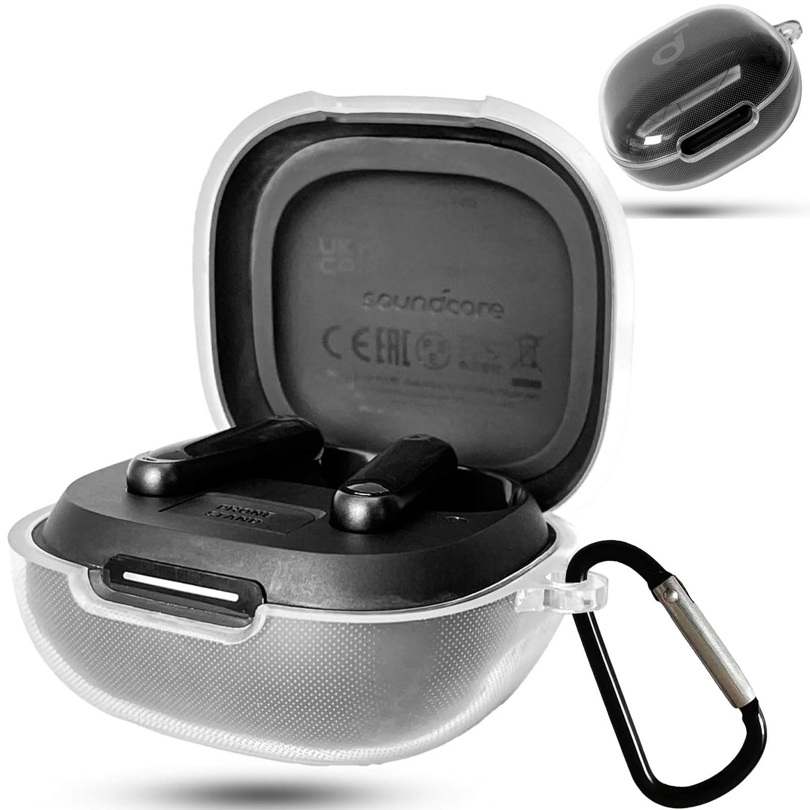 

Чохол для навушників Anker SoundCore p40i Сумісний з Anker SoundCore Виготовлений з прозорого ТПУ, цей чохол не жовтіє і точно відтворює оригінал