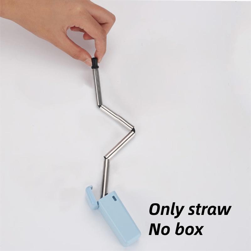 

Stainless Steel Reusable Foldable Drinking Straw Box Set Friendly Environment Tube