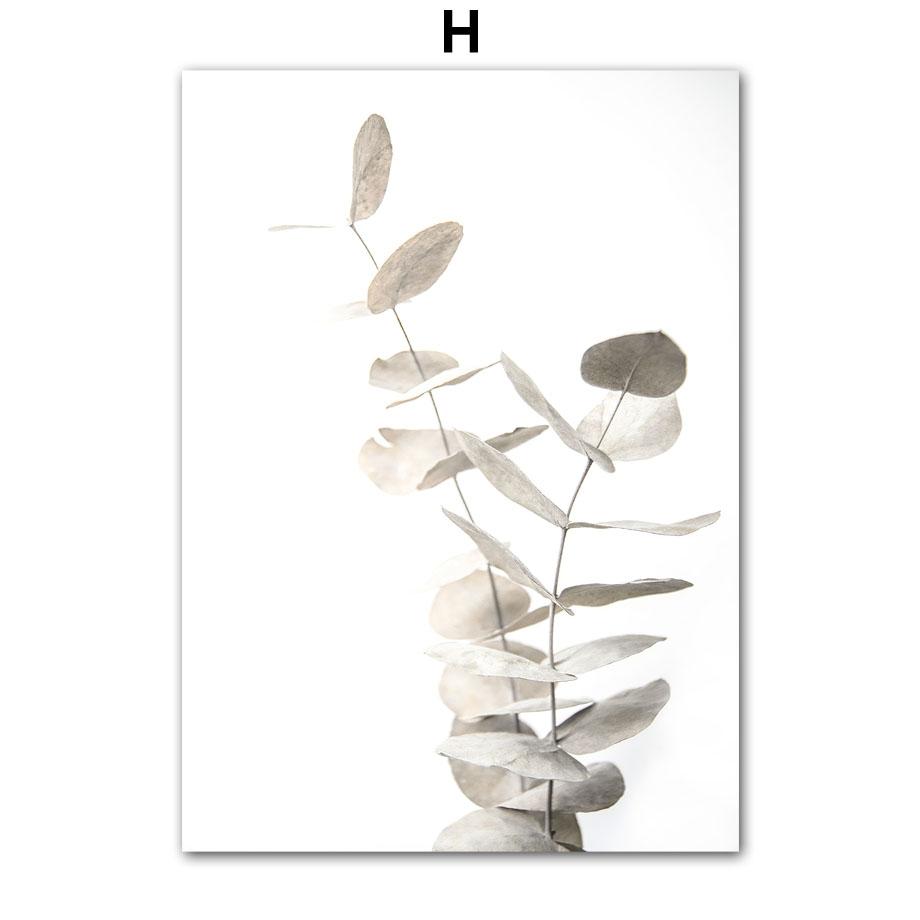 Weißer Strand Kürbis Vogel Blume Blätter Wand Kunst Leinwand Malerei Nordic Poster und Drucke Wand Bilder für Wohnzimmer Dekor