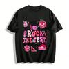 Rock The Test Motivational Tee Exam Season Cheer Up Graphic Top For Students Pure Cotton T-shirt