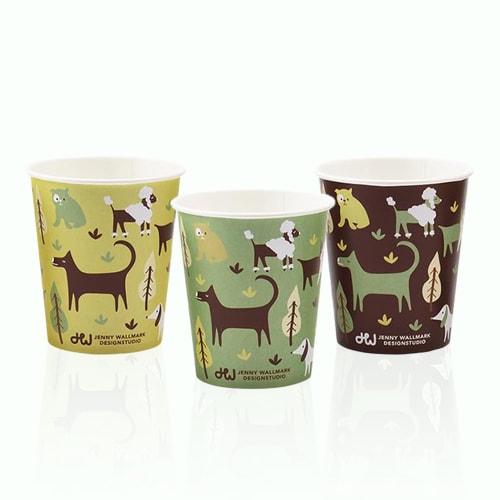 

Sunnap Bulk Purchase: Small Dog-Print Paper Cups, 3 oz (90 ml), 100 Cups (2 Packs of 50), Gargle-Size Mouthwash, Made in Japan, C9050JWD
