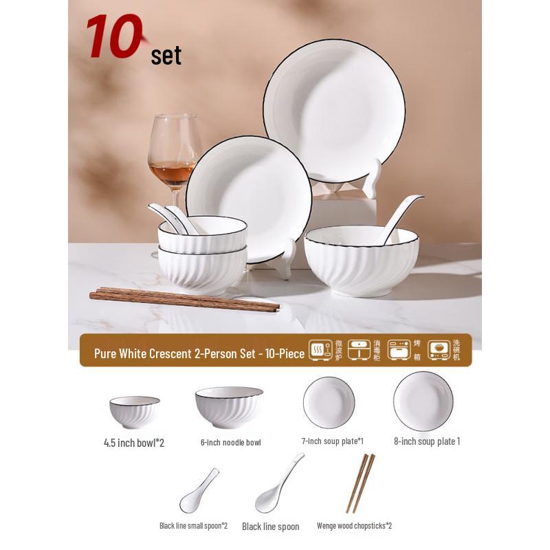 Boyiduo Mystic Moon Ceramic Dinnerware Set - 10-Piece
