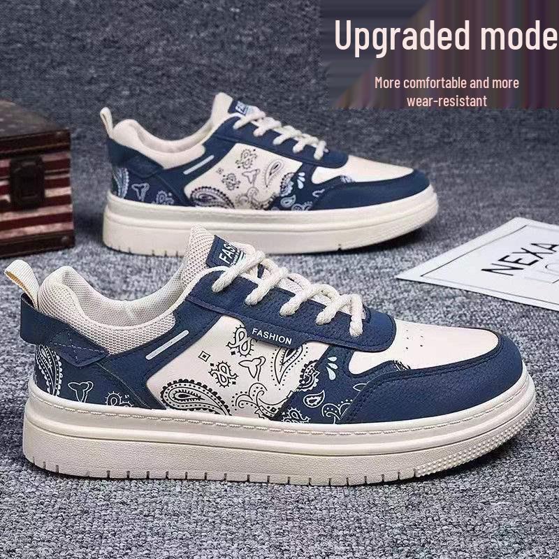 Adidași sport respirabili pentru bărbați, Primăvară/Vară 2025: Pantofi casual versatili în culori la modă alb și negru pentru studenți