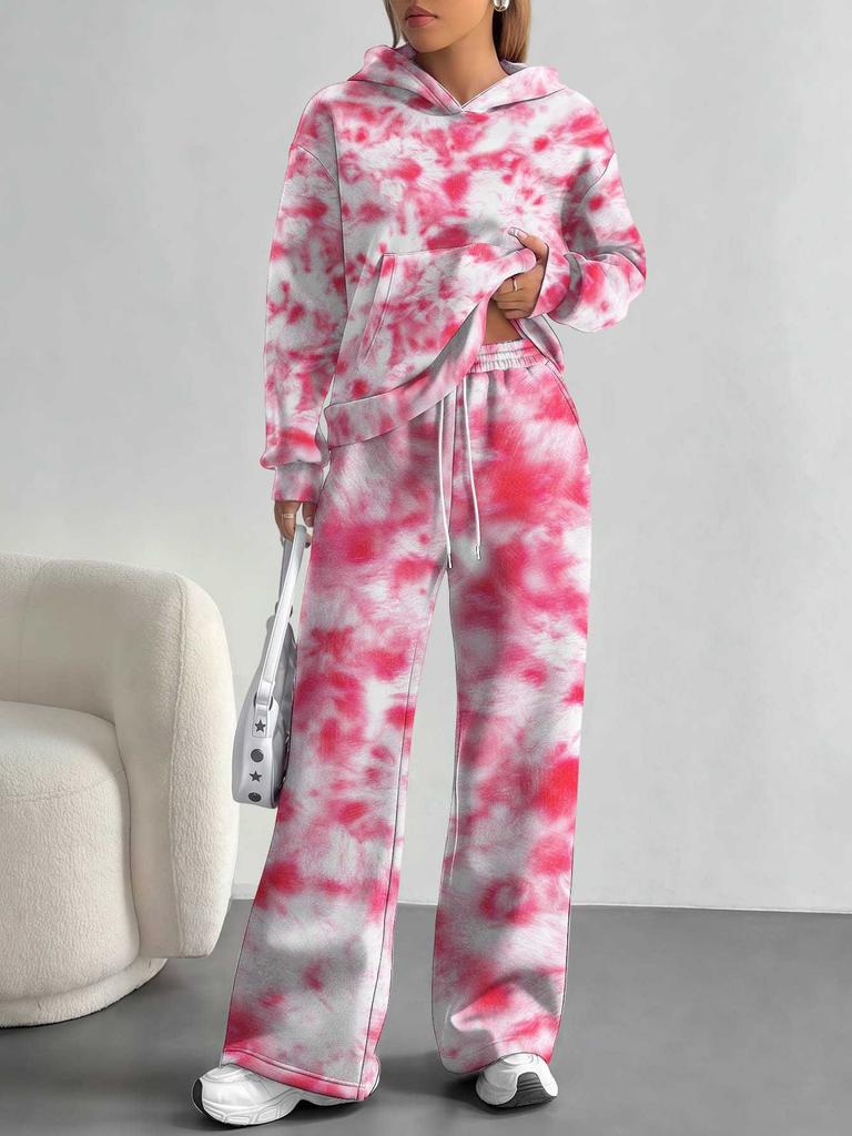 Smudging European And American Autumn And Winter Casual Long-Sleeved Suit Women'S Hooded Sweater Trousers Two-Piece Set