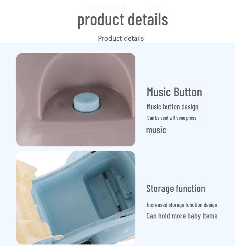 Kinder Vierrad Schaukelauto Roller mit Musik, Geeignet für Alter 1-6