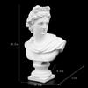 11.6" Greek Mythology God of Sunlight Oracles Poetry Resin Head Bust Sculpture Figurine Decor