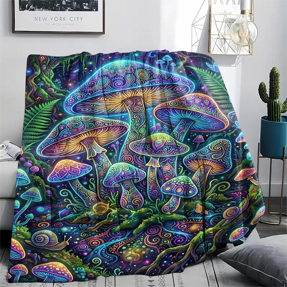Colorful Line Marine OrganismsPrint Flannel Blanket,High Quality Comfortable for All Seasons,Home Decor,Warmth and Comfort,Perfect for Christmas Gifts