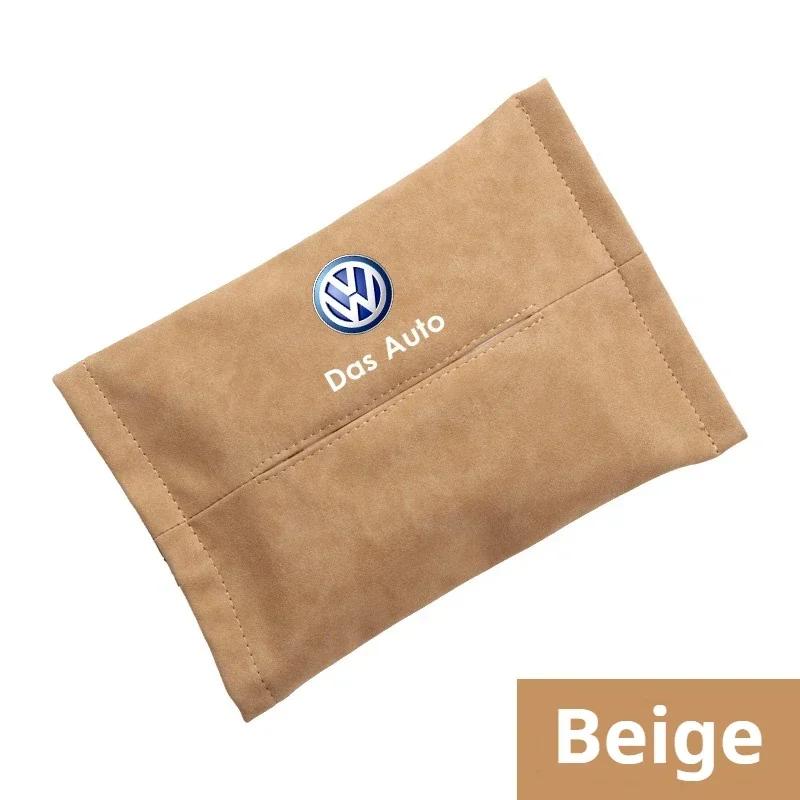 Car Tissue Bag Car Suede Tissue Box For VW Volkswagen Polo Tiguan Jetta Golf Lavida Octavia Passat Car Accessories