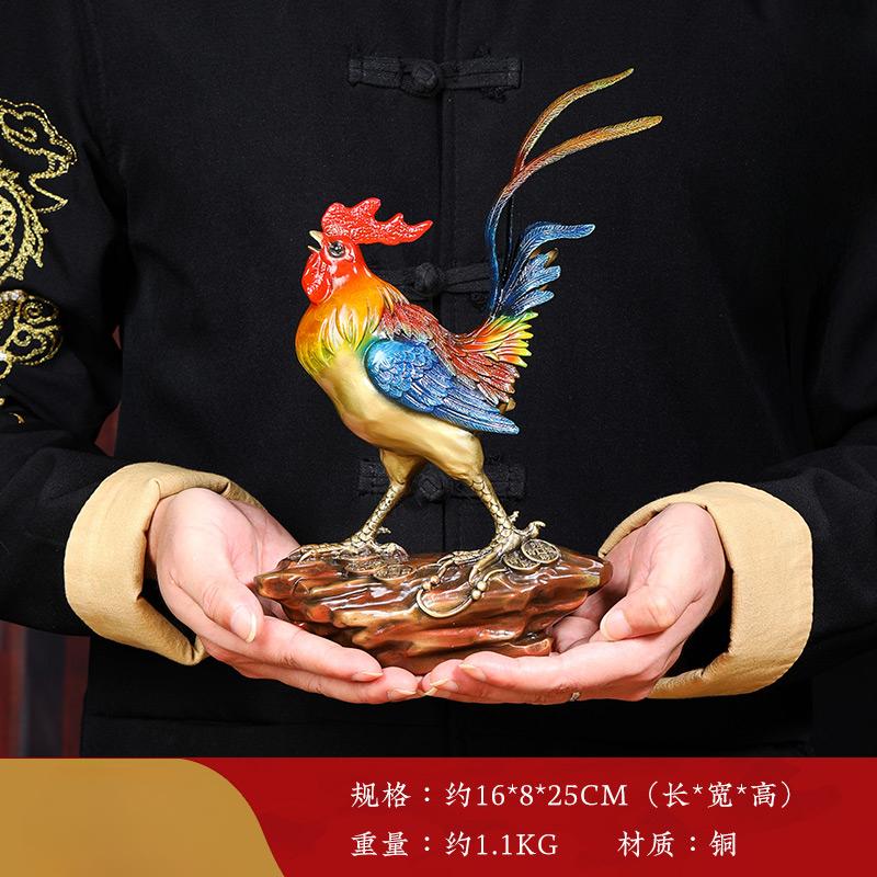 

1 шт. металлический золотой петух украшение для дома гостиная офис петух удача ремесла металлическая фигурка