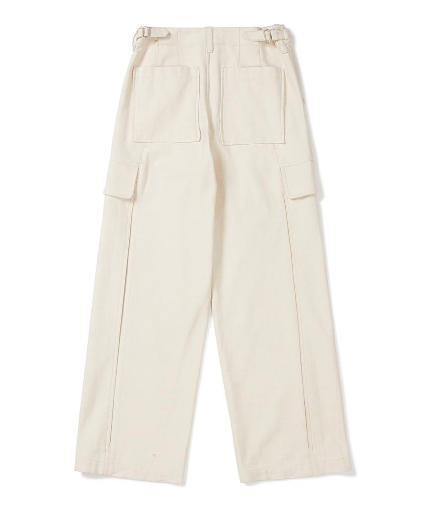 MMIC Wardrobe Cargo Pants Heavy Cotton Slub_Ivory