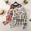Cardigan de protecție solară tricotat cu decolteu în V din croșetat retro șic pentru femei, vară, leneș, bluză cu mâneci lungi