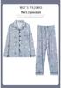 Men's Casual Long Sleeve Cardigan Pajama Set - Spring/Autumn, Plus Size, Youth to Middle-Aged