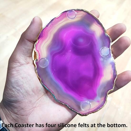 Natural Agate Coasters Bar Beer Coffee Tea Coaster Set of 4 Coasters Perfect Table Accessories Tableware