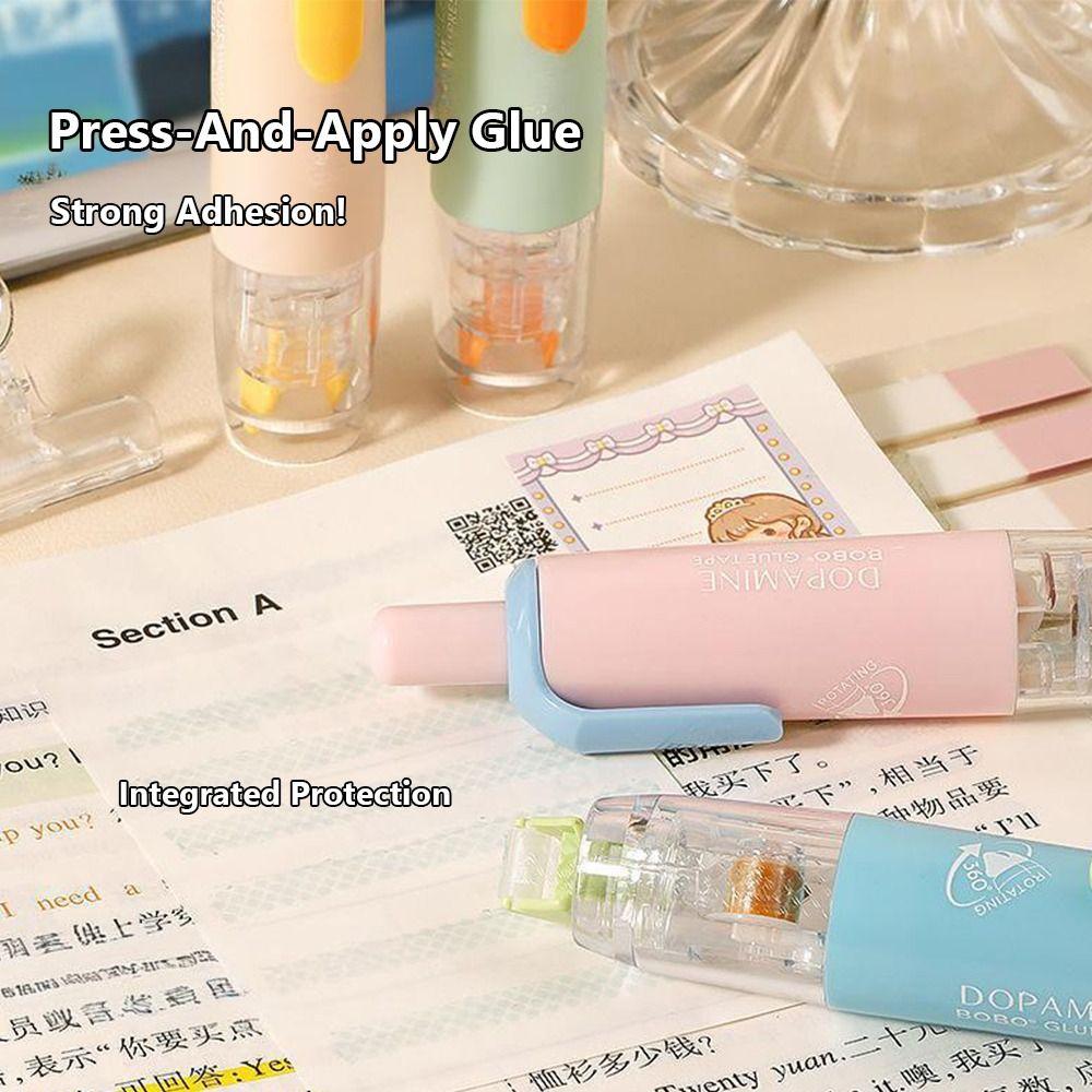 360 Degree Rotation Head Dot Glue Tape Large Capacity Rolling Glue Tape Students Gift