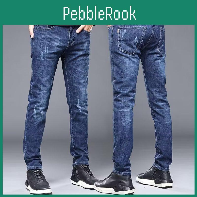 Stretch Summer Jeans Mens Allmatching Slimfit Pants Business Casual Allmatch Long Pants Slimfit Straightleg Pants Men