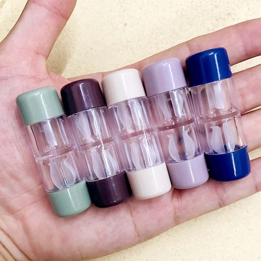 Capsule Shape Mini Portable Lenses Box Storage Eye Care Contact Lens Container Contact Lens Case