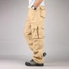 Men's Loose Casual Multi-pocket Work Pants,  Waist Drawstring  Pants