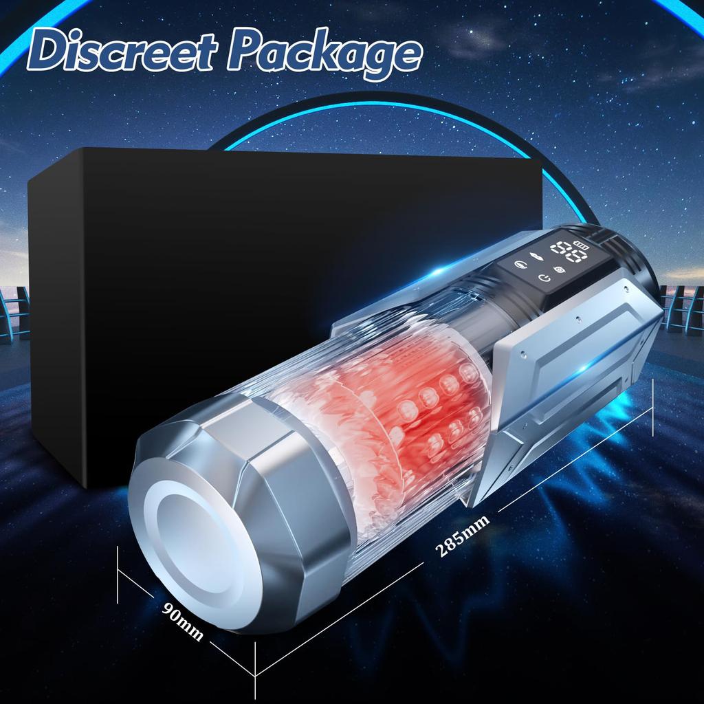 Automatic Male Masturbator 7 Thrusting Rotating Modes Mastubator Cup with LCD Display Sucking Pocket Pussy Sex Toys for Man