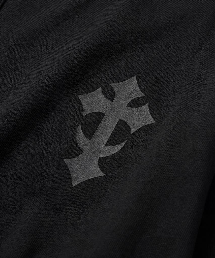 SAINTPAIN Sp Cross Heavyweight Henley Neck Long Sleeve Black