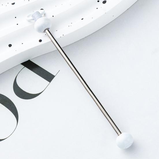 10Pcs Bead Pole Gradient Color Keychain Bars Metal Rod Links DIY Projetos Pingente Jóias Fazendo Acessórios