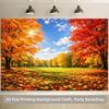2D Vibrant Colorful Autumn Leaves Nature Backdrop Cloth