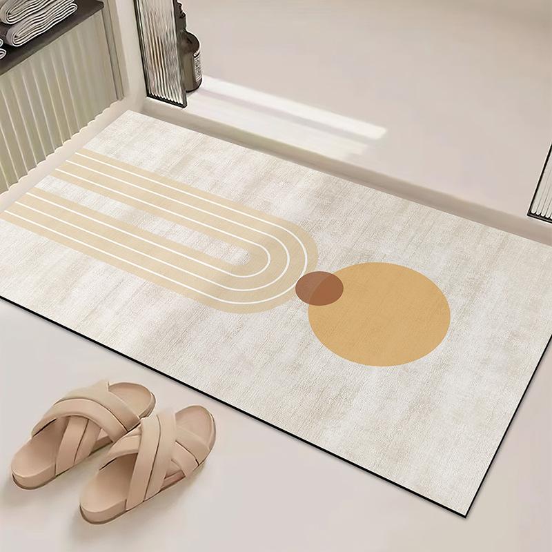 Minimally Modern Bathroom Floor Mat Absorbent Anti Slip Bathroom Door Diatomaceous Earth Quick Drying Shower Floor Mat
