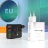 45W Multi-Port USB Charger with Digital Display - 3.1A, EU/US/UK Plug