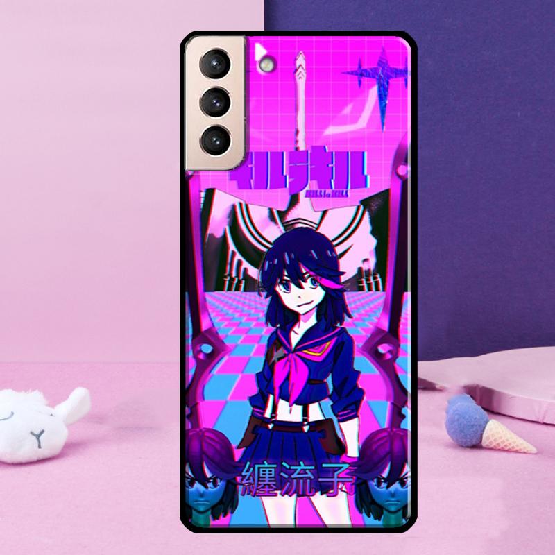 Vaporwave Glitch Anime Phone Case For Samsung Galaxy S25 S24 Ultra S9 S10 S20 S21 S22 Plus S23 FE S24 FE Cover