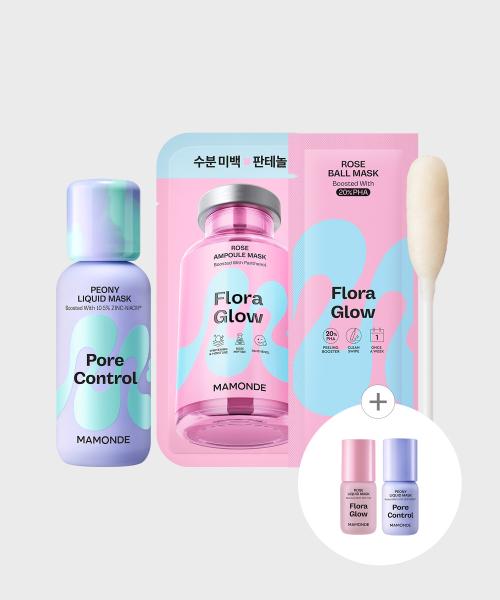 

Mamonde Pore Control Peony Liquid Mask & Flora Glow Rose Mask Set NONE