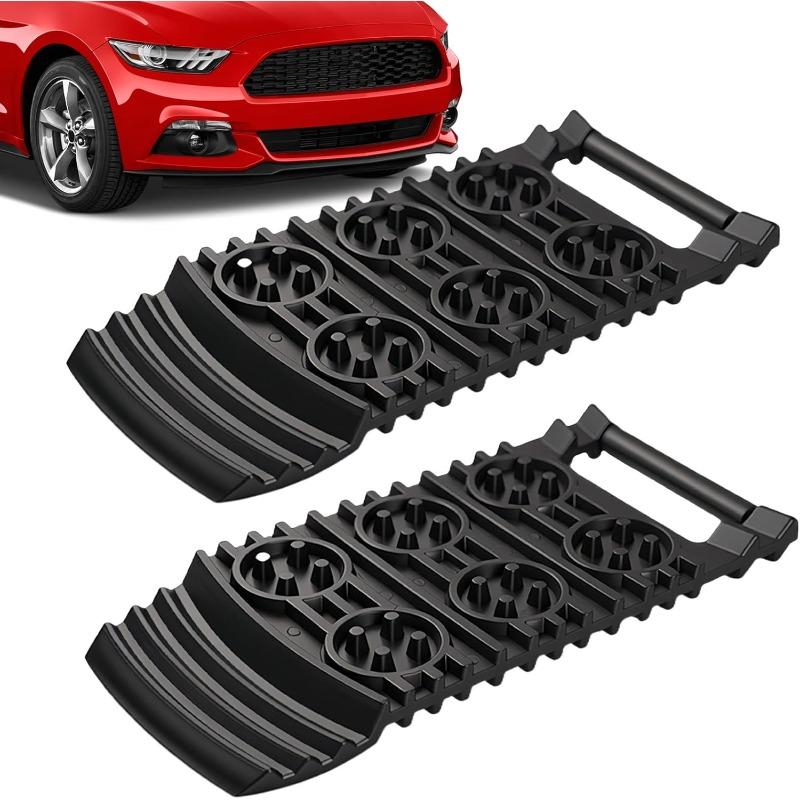 Traction Boards Ramp Ladder Car Tire Traction Mat 1/2 Pcs Anti Slip Crampons Quick Rescue Tool for Snow Ice Mud Sand