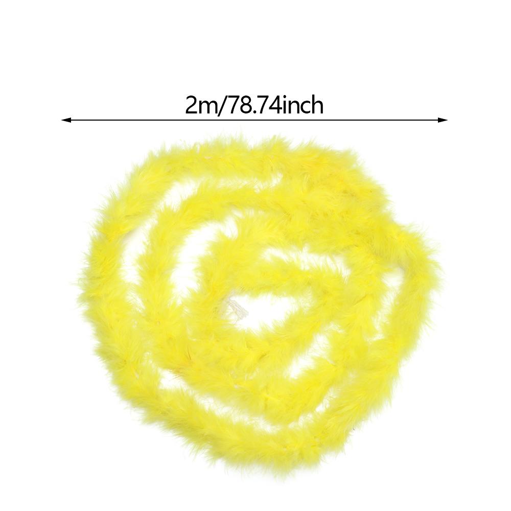 Boa de Plumes de Marabout 2M 13G Arbre de Noël Rose Plumes de Dinde sur Ruban Châle Robe de Mariée Décoratif Artisanat Plumes