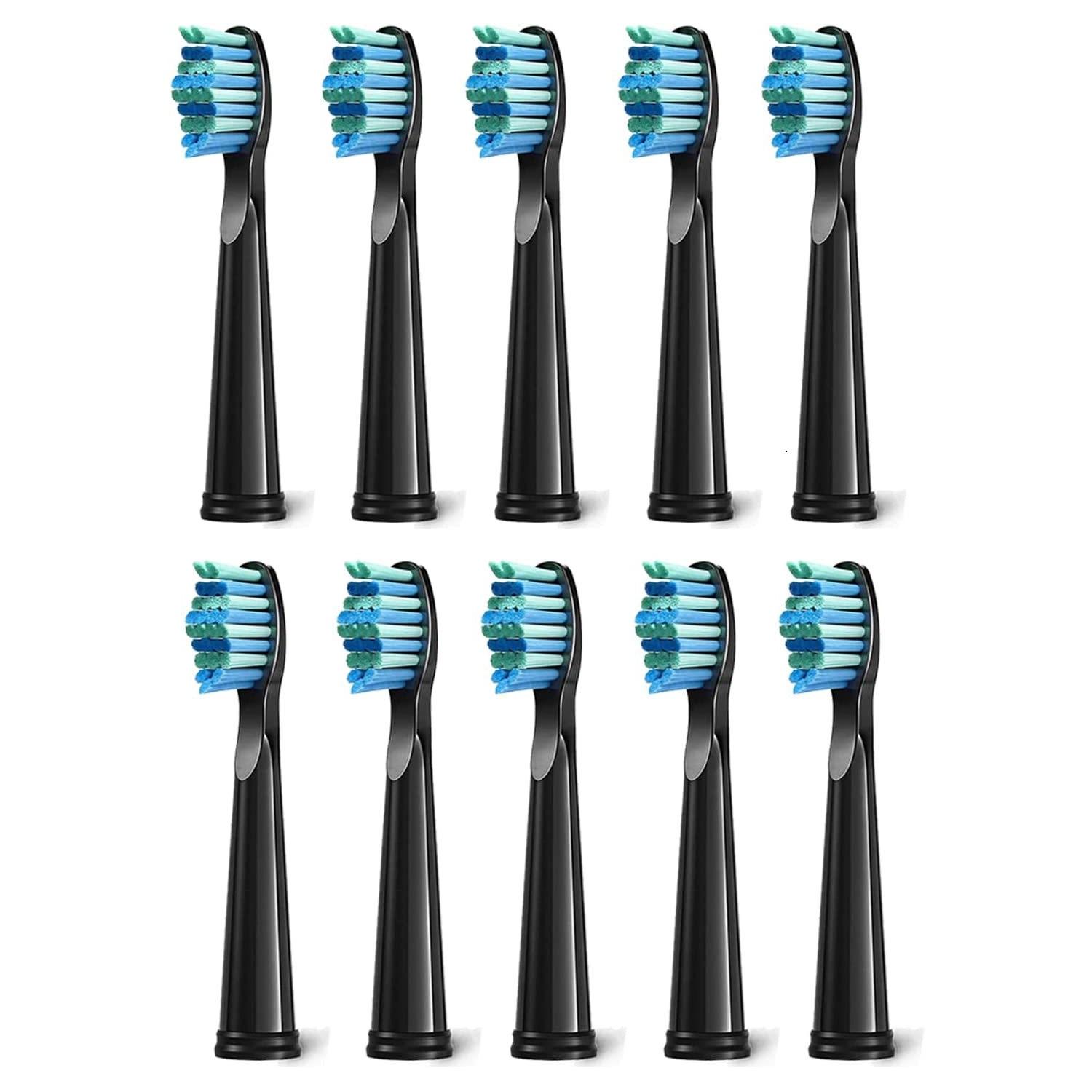 

10 Pcs/Pack Replacement Brush Heads For Seago For Fairywill Electric Toothbrush Head Dupont Bristle Brush Refill Tooth Clean