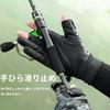 Fishing with Wrist Support to Prevent Suitable for and Size M Gloves, Open-Close, Three-Finger Opening, Non-Slip, Warm, Fleece-Lined, Waterproof,