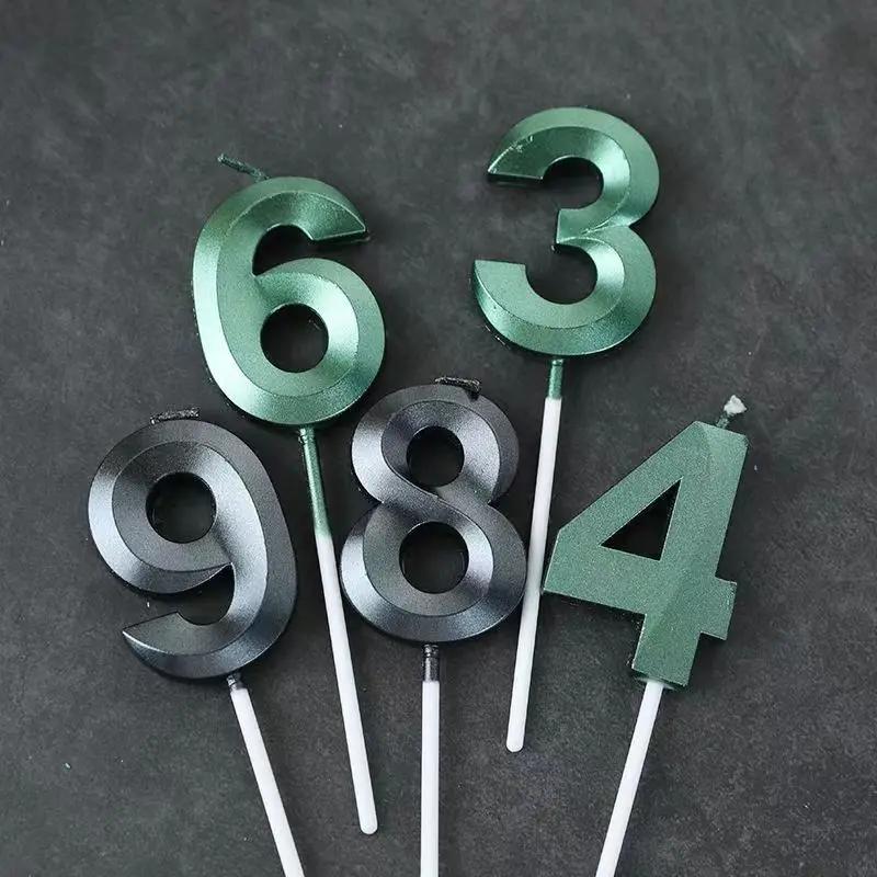 New 0 1 2 3 4 5 6 7 8 9 Cake Topper Kids Girls Boys Baby Party Supplies Colorful Decoration Wedding Birthday Number Cake Candles