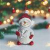 Tiny Snowman Figurine Tabletop Ornament Miniature Resin Snowman Sculpture For Mantels Porch Holiday Party Centerpieces