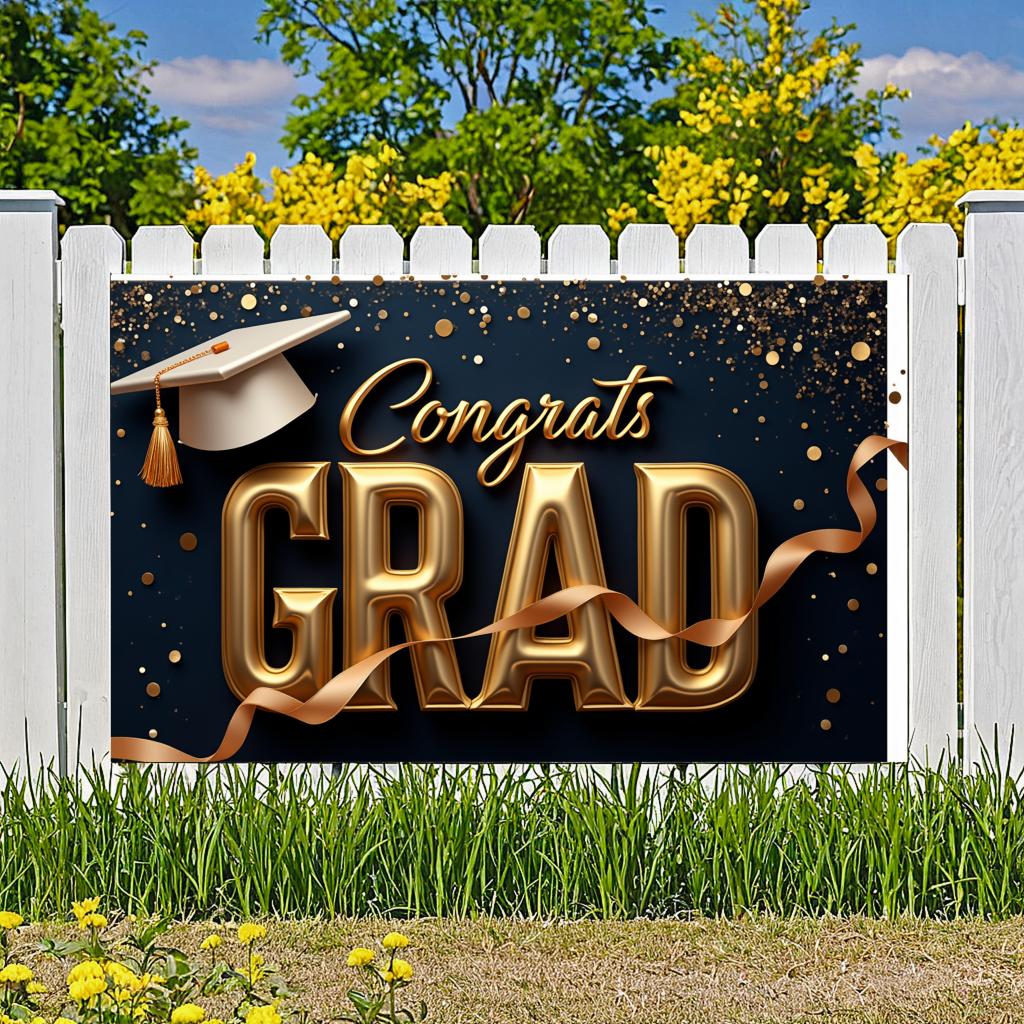 Event Banner Diploma Design Graduate Banner Graduation Decor Star Decoration Photo Prop For University Ceremony Academic
