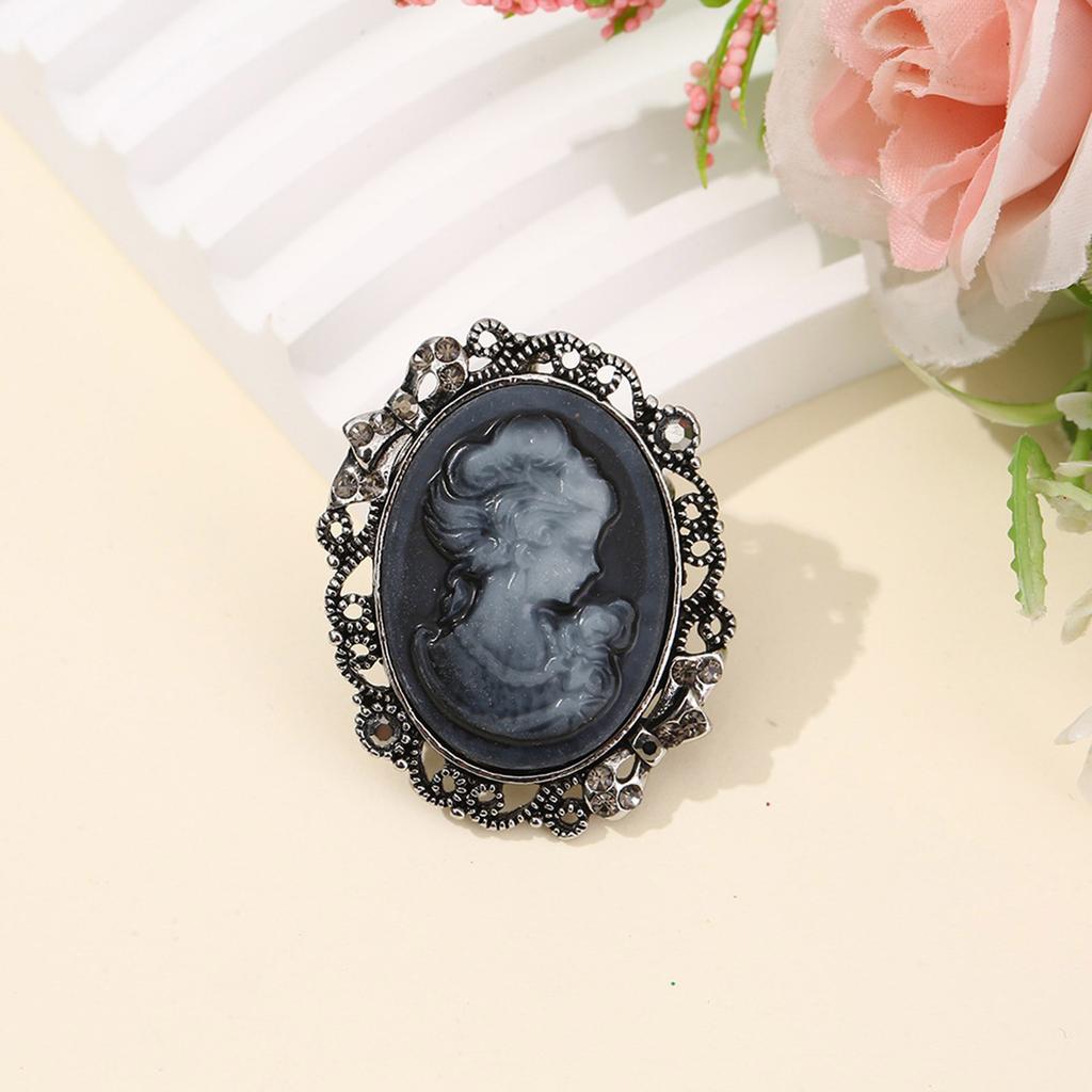 Shimmering Crystal Accented Brooch Sturdy Metal Design Versatile For Office Event Social Gatherings