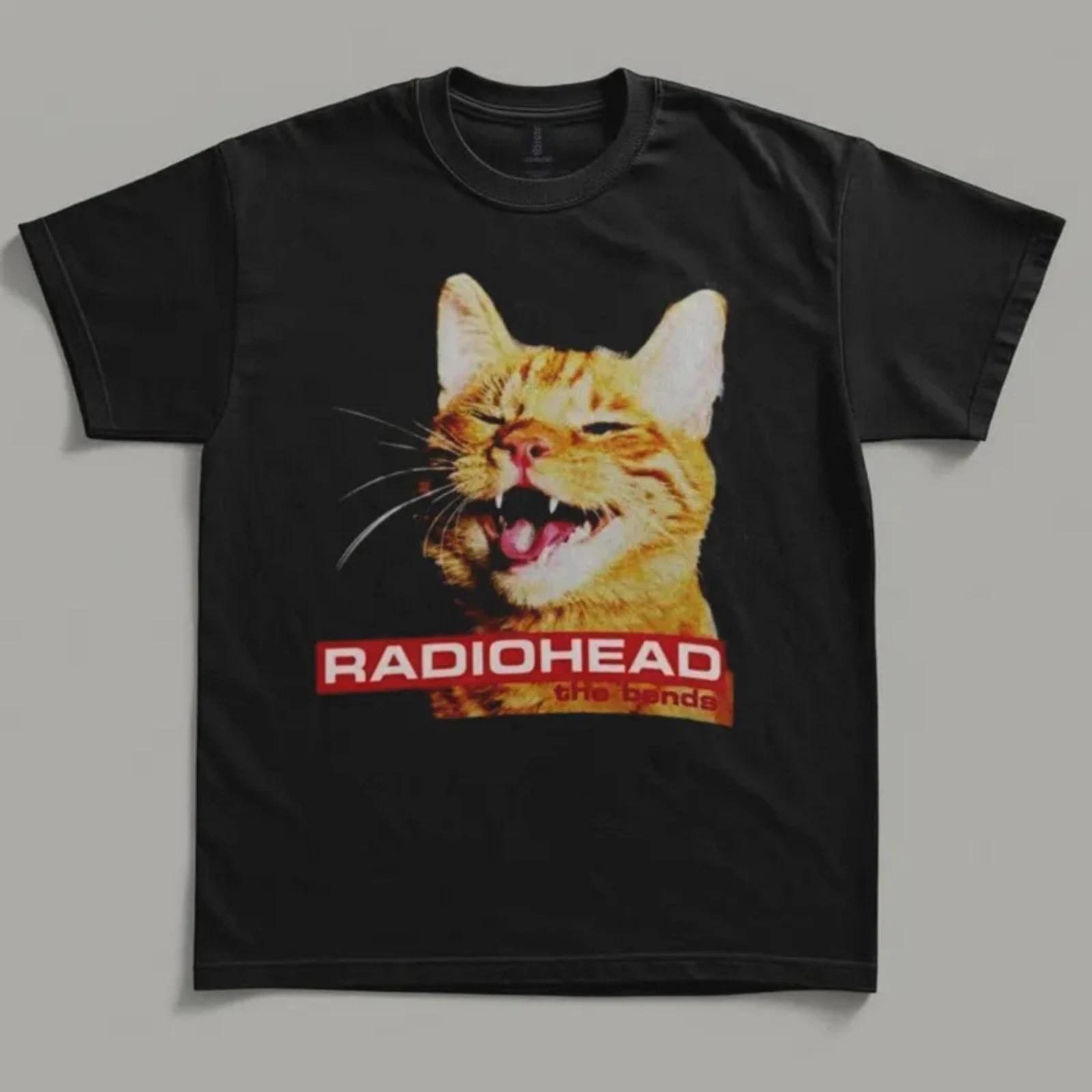 Radiohead Retro 90s Music Tshirt Rock Concert Tshirt Summer New Mens Tshirt Casual Fashion Tshirt S