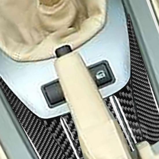 For Z4 E85 03-08 Center Console Water Cup Holder Side Carbon Fiber Trim 2Pcs