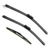 Natural Rubber Wiper Blades Car 3 Piece Set for Mazda CX-5 CX-9 Pre-2017/2017+, 24"+18"+14" Easy Installation Front and Rear Windshield Wipers, Silent