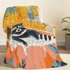 Cute Raccoon in Bathtub Painting Blanket For Soft Throw Blanket for Picnic Bed Sofa Home Bedroom Cozy Warm Comfortable