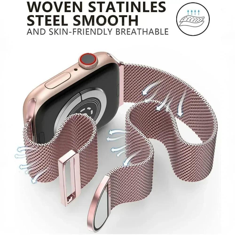 Megnetic strap For Apple Watch Ultra 3 2 49mm S10 S11 42mm 46mm 45mm 44mm 40mm 41mm 38mm for iWatch Series9 8 7 6 5 4 3 SE