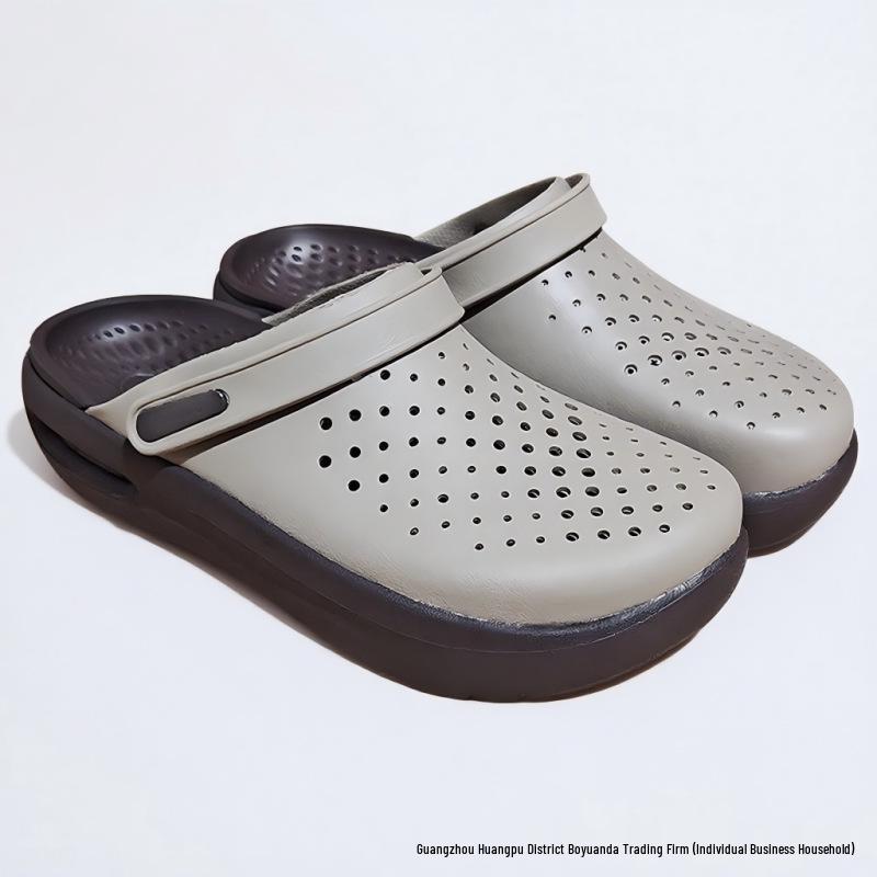 Unisex Summer Baotou Clogs: Thick-Sole, Versatile, Soft Beach Shoes