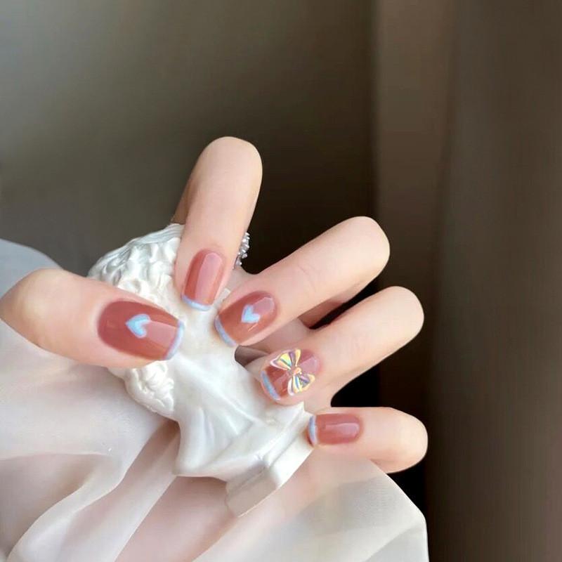 Nail Wear Art Sticker Fashion Simple Short Heart Removable Nail Girl Patch