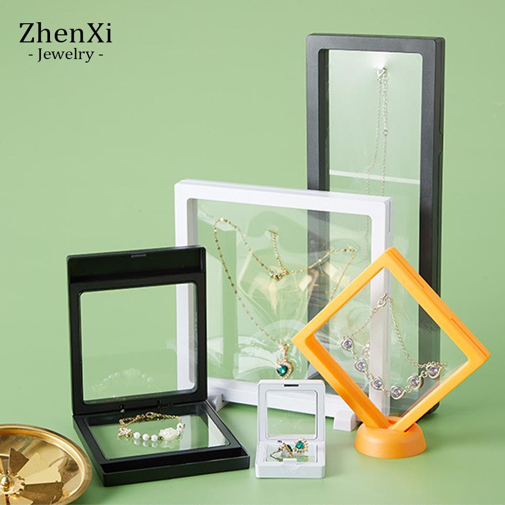 Przezroczyste pudełko do przechowywania biżuterii z folii PE - Antyoksydacyjne pływające ekspozytory na kolczyki, broszki, naszyjniki i pierścionki