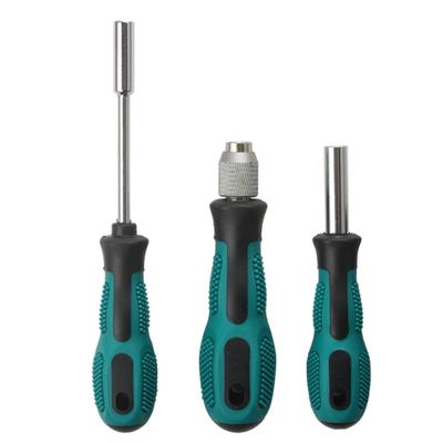 3-teiliges 1/4-Zoll Sechskant-Schraubendreher-Bit-Halter-Griff-Set Bietet Schnelle Wechsel Magnetische und Direkte Einführungsfunktion