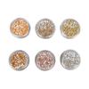 6 Colors Holographic Nail Glitter Kit Sparkling Nail Art Decoration for Home Salon Manicure