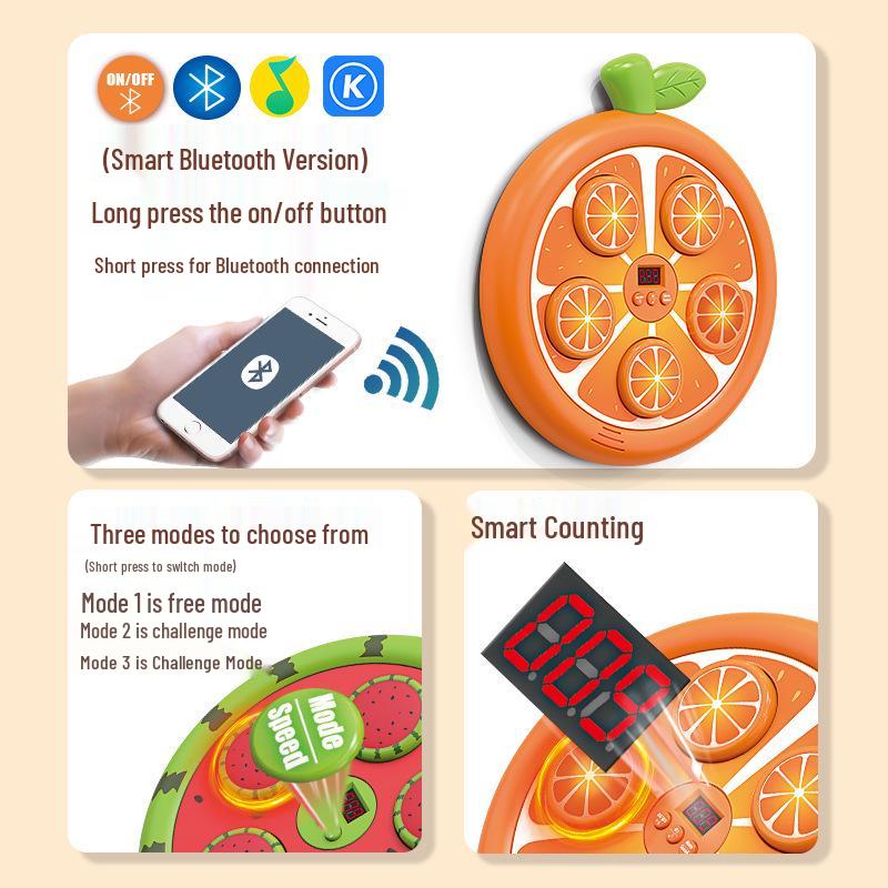 Smart Bluetooth Fruit-Themed Boxing Wall Trainer for Kids