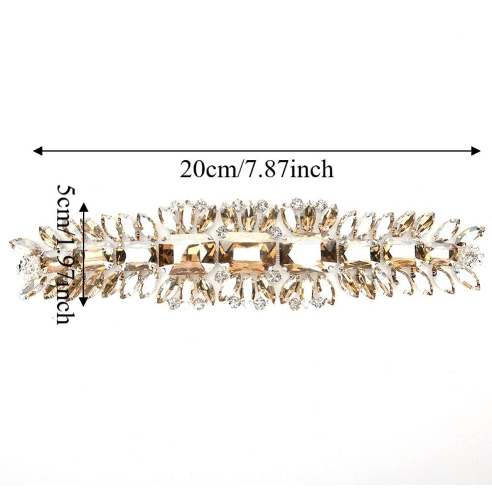 2pcs Close Chain Rhinestone Chain Trim Rhinestones Trims Sparkly Rhinestone Applique Clothing DIY
